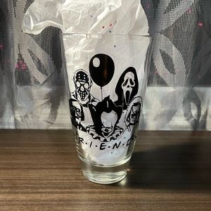 Custom Halloween glass “ friends”